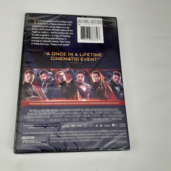 Marvel Avengers ENDGAME DVD - Picture 2 of 2